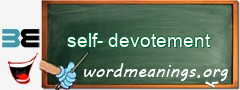 WordMeaning blackboard for self-devotement